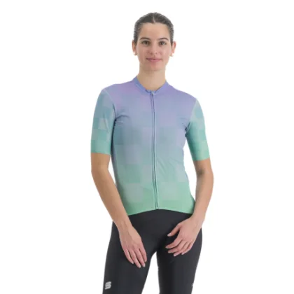 Dámsky cyklistický dres s krátkym rukávom SPORTFUL Rocket w jersey, chalk violet jade cream