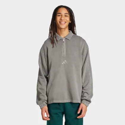 ADIDAS ADIDAS ALL SZN froté mikina s vyblednutým vzhľadom čierna XS