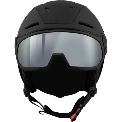 Lyžařská helma se štítem BLIZZARD Edge Visor ski helmet, black matt, orange lens, silver mirror S2