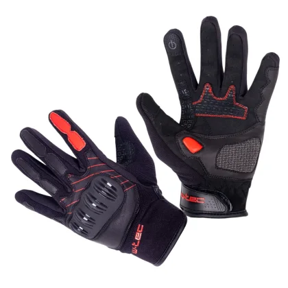 Moto rukavice W-TEC Valelungo Farba čierno-červená,