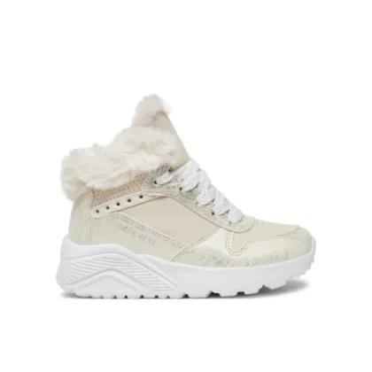 Dívčí kotníkové zimní boty SKECHERS Uno Lite Comfurt Collar natural