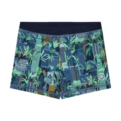 Chlapčenské plavky COLOR KIDS Swim Trunks, AOP-8714-Cabbage