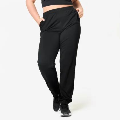 DECATHLON Dámske fitness tepláky hrejivé čierne 2XL (W39 L31)