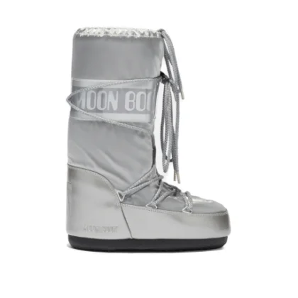 Juniorské vysoké zimní boty MOON BOOT MB ICON GLANCE-JR, H001 SILVER