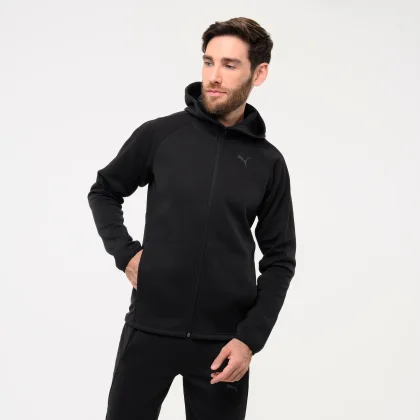 PUMA Puma Active pánska mikina s kapucňou a zipsom čierna S