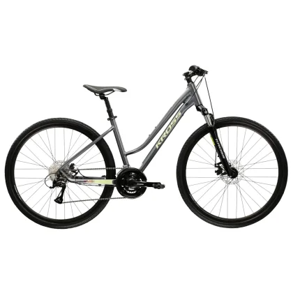 Kross EVADO 3.0 28" - model 2025 šedá / zelená / lesk - L (19", 168-180 cm)