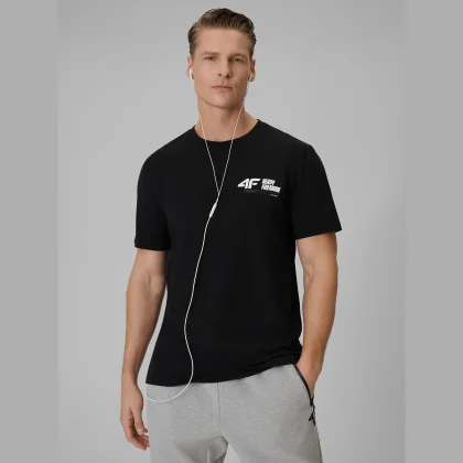 T-shirt regular hladký pánsky - čierny