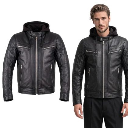 Kožená moto bunda W-TEC Murayo Farba čierna,