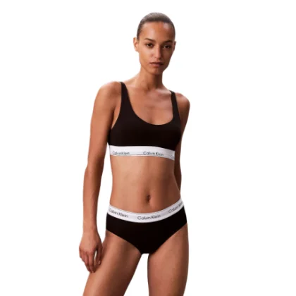 Dámska podprsenka CALVIN KLEIN Lightly Lined Bralette Icon Cotton Modal black