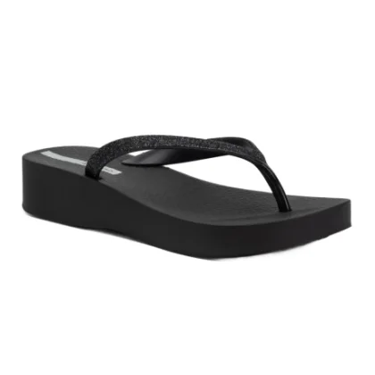 Dámske žabky (plážová obuv) IPANEMA Mesh Chic Platform W black glitter black