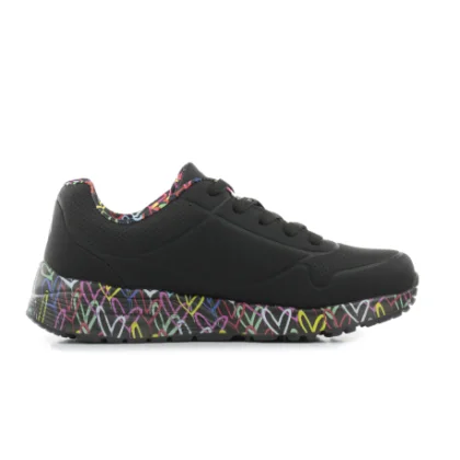 Lány szabadidőcipő SKECHERS Uno Lite Lovely Luv K black