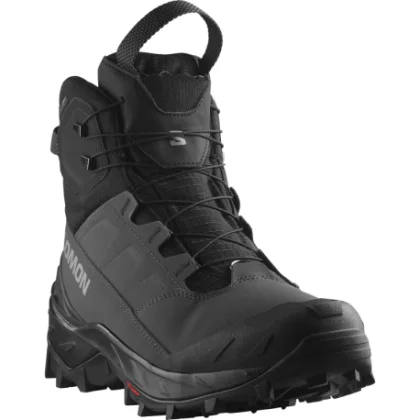 Pánske vysoké zimné topánky SALOMON Crosstrack Powder WP M asphalt black sharkskin