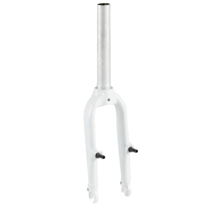 BTWIN Vidlica 14 pevná 1"1/8 biela bez