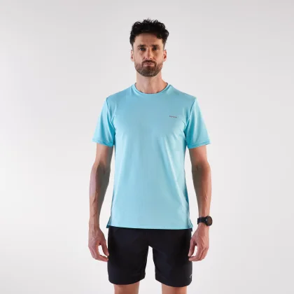 KIPRUN Pánske bežecké tričko Run 500 Graph modré 2XL