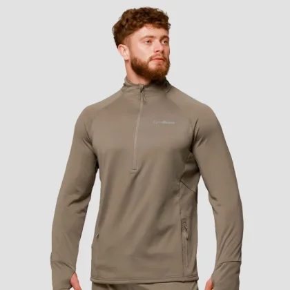 GymBeam Bežecká mikina 1/2 Zip Pulse Vetiver LL