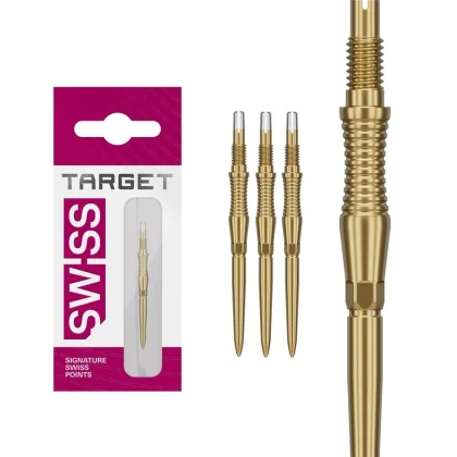 Hroty na šípky Target Swiss Storm RST zlaté 30mm 3ks