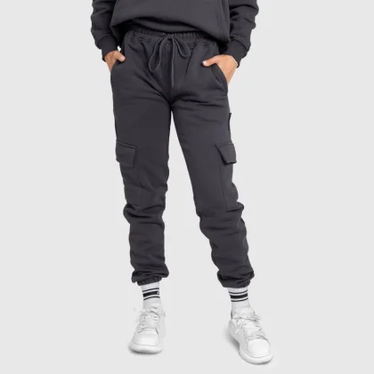 Dámske tepláky Iron Aesthetics Cargo, sivé