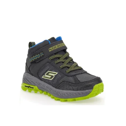 Chlapecká kotníková turistická obuv SKECHERS Fuse Tread Trekor black lime