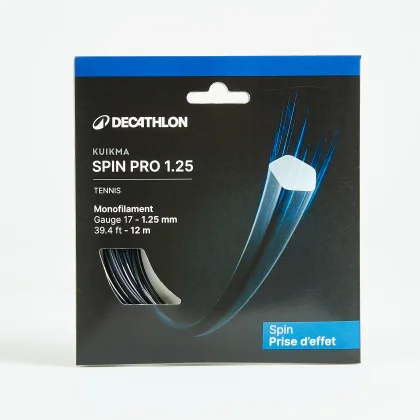 ARTENGO Tenisový výplet TA 930 Spin päťuholníkový 1,25 mm z monovlákna čierny bez