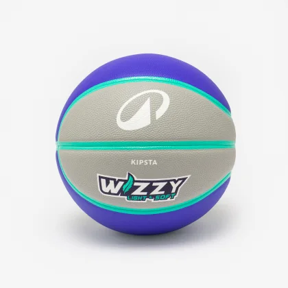 KIPSTA Basketbalová lopta K900 Wizzy sivo-fialová bez