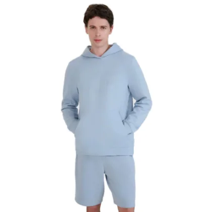 Pánská mikina s kapucí 4F SWEATSHIRT M1621-34S-LIGHT BLUE