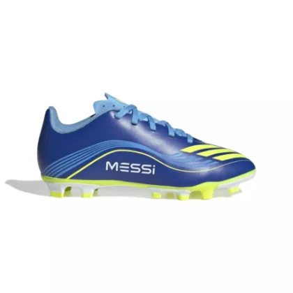 Chlapčenské futbalové kopačky outdoorové ADIDAS F50 Messi Club Jr FG MG team royal blue solar yellow semi blue burst