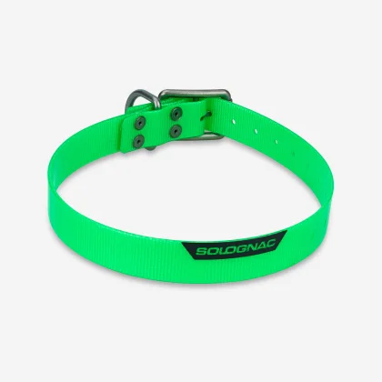 SOLOGNAC Psí obojok 500 zelený fluorescenčný M