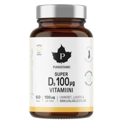 PUHDISTAMO Super vitamín D 4000IU 60 kapsúl
