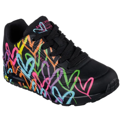 Dámska vychádzková obuv SKECHERS Uno Highlight Love black multi