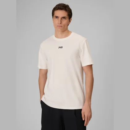 T-shirt regular hladký pánsky 4F | Robert Lewandowski - biely