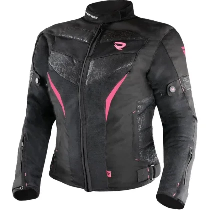 Street Racer Dámská bunda na motorku Rose Air černo-růžová