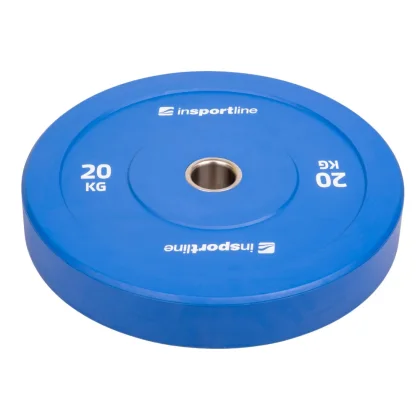 Gumový kotúč inSPORTline Bumper Plate Go 20 kg 50 mm