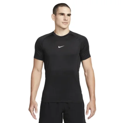 Pánske tréningové tričko s krátkym rukávom NIKE PRO DF SLIM TOP SS-010 BLACK WHITE