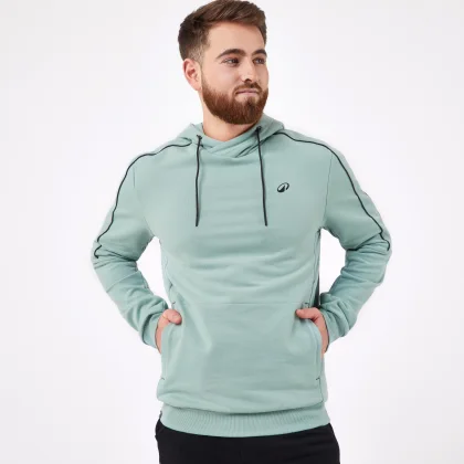 KUIKMA Pánska mikina Soft na tenis s kapucňou zelená S