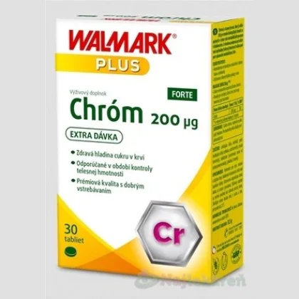 WALMARK Chróm Forte 200 µg s obsahom chrómu, 30 ks