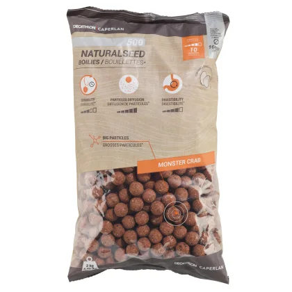 CAPERLAN Boilies na lov kapra NaturalSeed 16 mm 2 kg Monster Crab bez