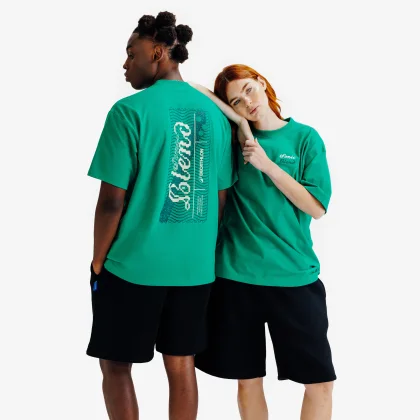 DECATHLON Fitness tričko Elementals unisex zelené M