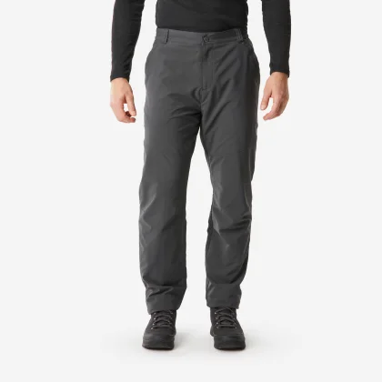 QUECHUA Pánske turistické nohavice NH100 vodoodpudivé -10 °C sivé 3XL (L34)