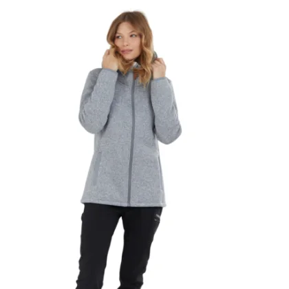 Dámska zateplená mikina so zipsom FUNDANGO Ara Fleece Jacket-745- grey heather