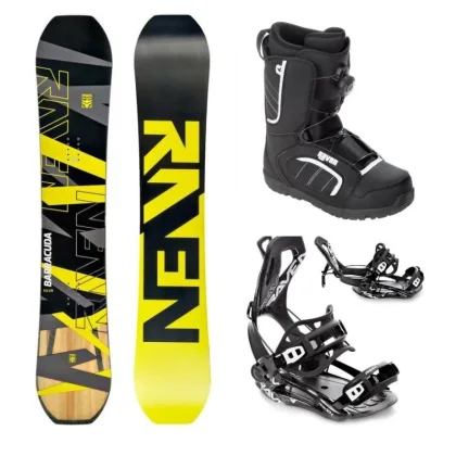 Raven Barracuda Carbon Lime snowboard + Raven Fastec FT360 black vázání + Raven Target ATOP obuv