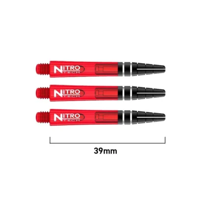 Násadky na šípky Red Dragon Nitrotech plastové červené stredné 39mm