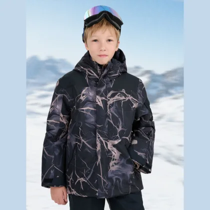 Chlapčenská snowboardová bunda membrána 8000 - multicolor
