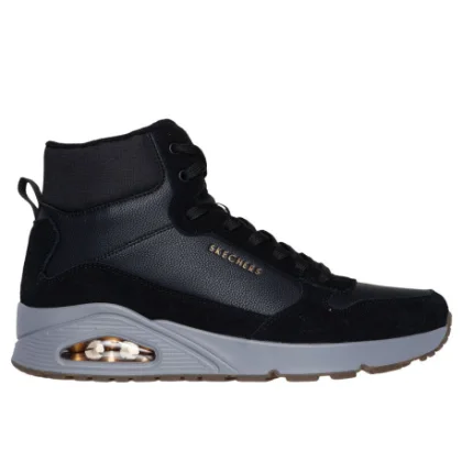 Pánske členkové zimné topánky SKECHERS Uno Mid Sneaker black