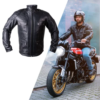 Kožená moto bunda W-TEC Valebravo Farba čierna,