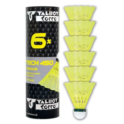 Bedmintonové loptičky TALBOT TORRO Tech 450 Slow 6ks - žlté