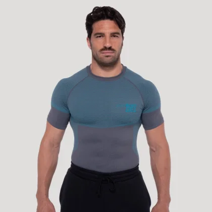 GymBeam OG1 Seamless T-shirt Grey/Blue