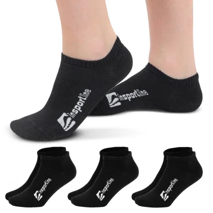 Bambusové členkové ponožky inSPORTline Silvatic Ankle AG+ antibakteriálne - 3 páry Farba biela,