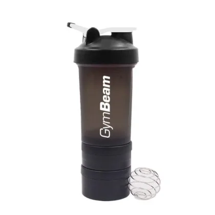 GymBeam Vícedílný šejkr Sway Black 600 ml