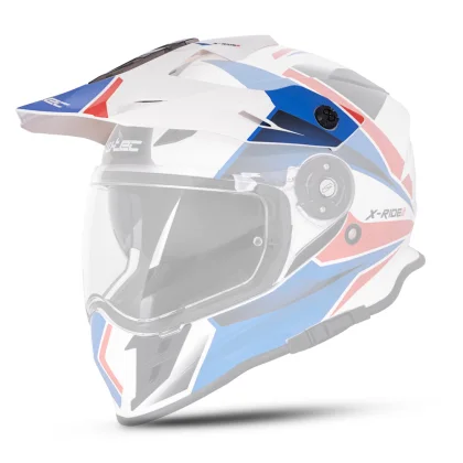 W-TEC Náhradní kšilt k helmě W-TEC Valso bielo-červeno-modrá