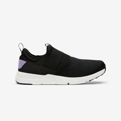 DECATHLON Dámska obuv Slip-On na mestskú chôdzu čierno-fialová 36